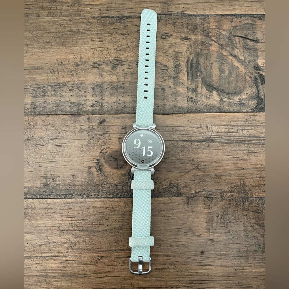 Garmin Lily 2 Classic: Silver with Sage Gray Nylon Band